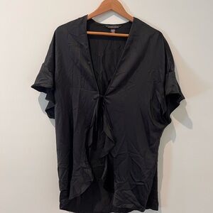 Victoria's Secret Black Satin Robe